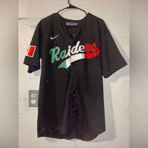 Nike Raiders Josh Jacobs #28 Baseball Jersey Mexico Patch Men’s M